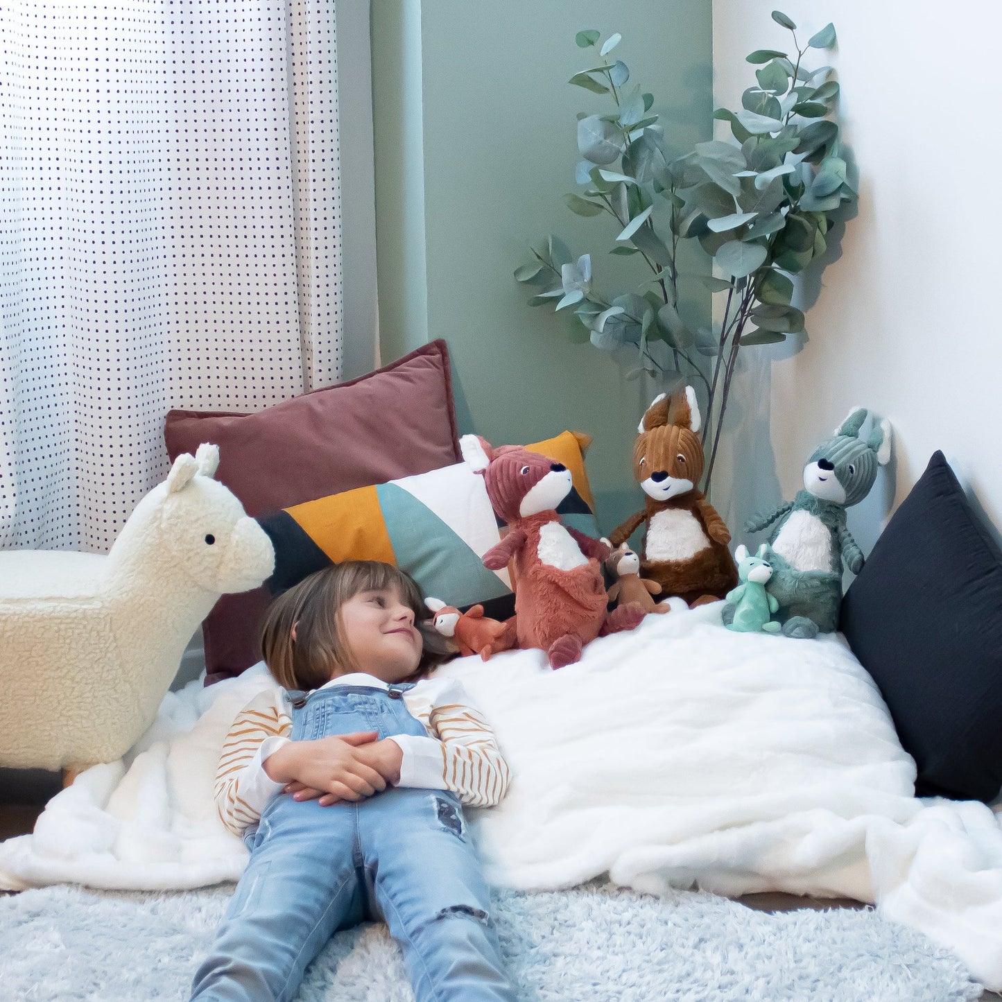 Peluche kangourou Allezou maman et son bébé terracotta – Les Ptipotos – vue 2