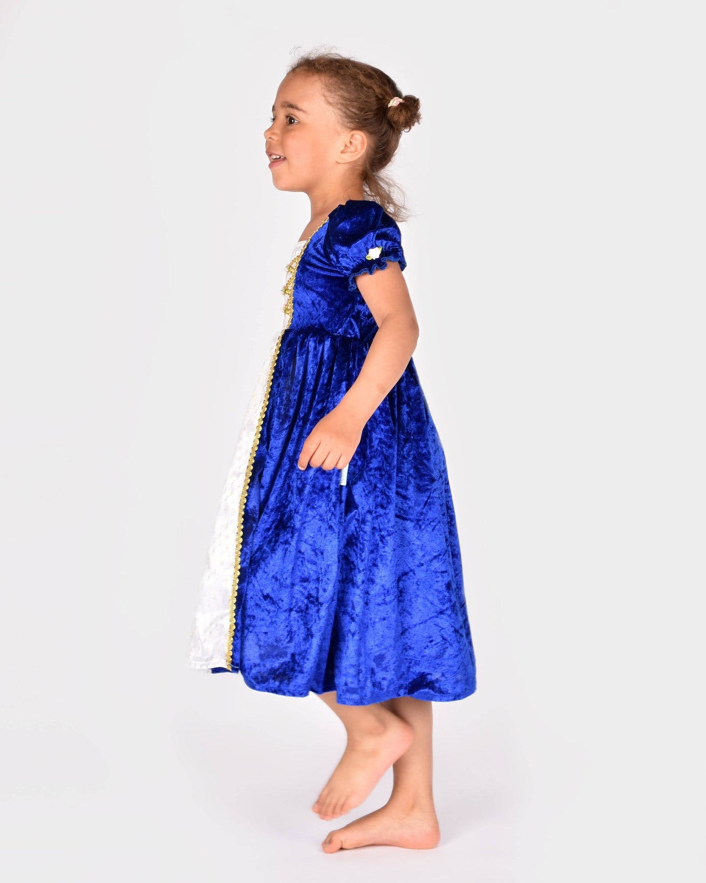 Blue velvet princess dress 110-116 cm 4-6 years