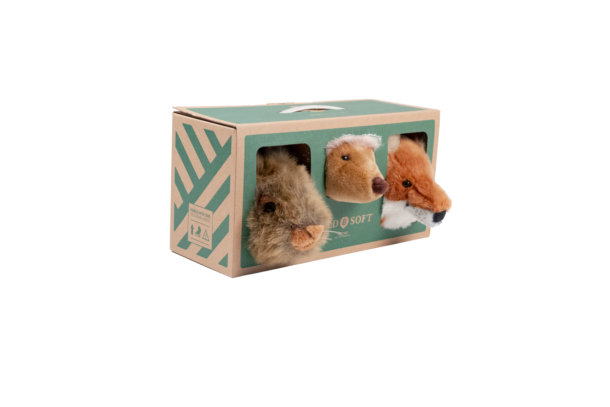 Mini Décoration Murale Peluche Têtes d'Animaux : Coffret Forêt - Wild & Soft