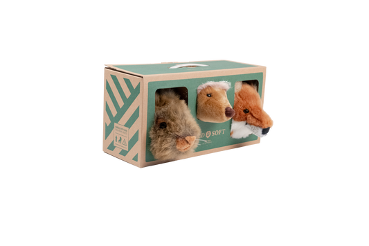 Mini Plush Animal Head Wall Decor: Forest Set