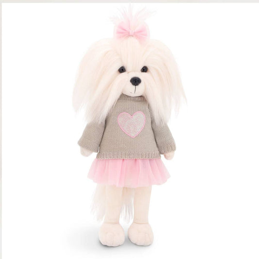 Poupée chien Lucky Mimi : Cœur rose-38cm