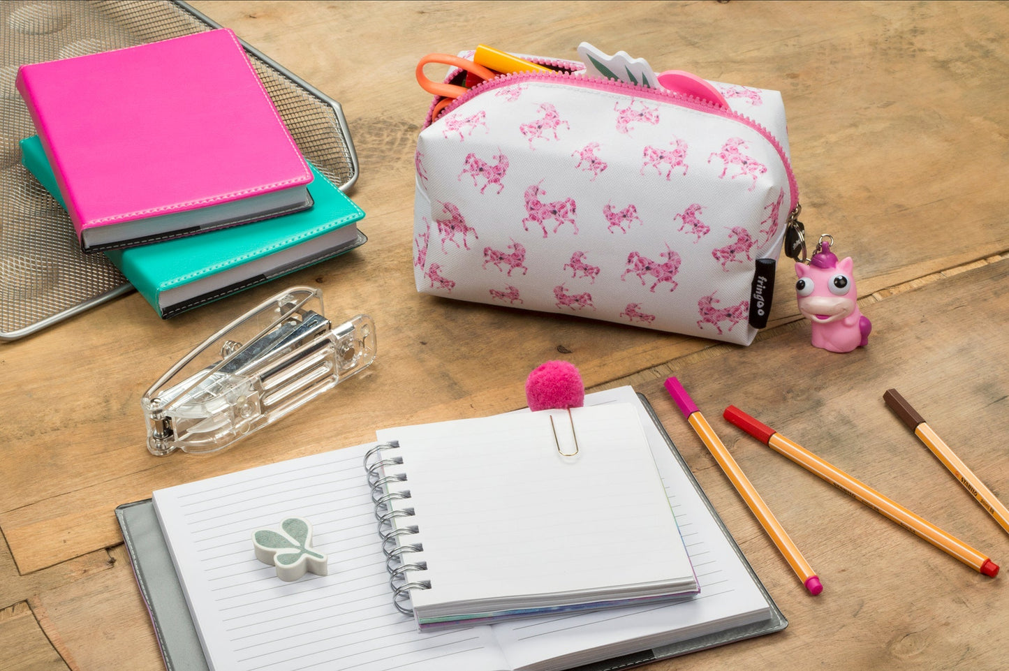 Licorne Roses Trousse scolaire