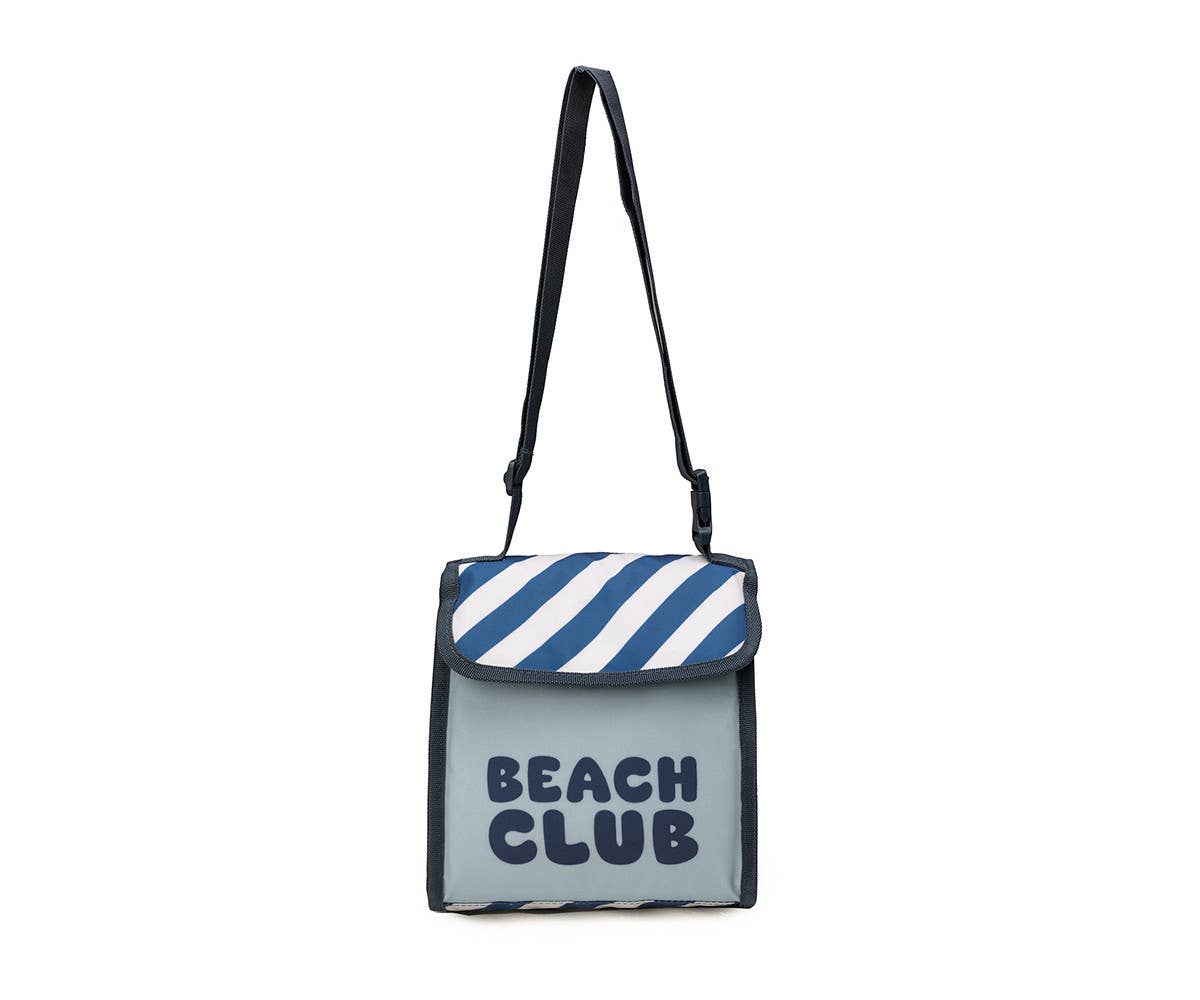 Insulated Lunch Bag Stripes Blues & Beyond