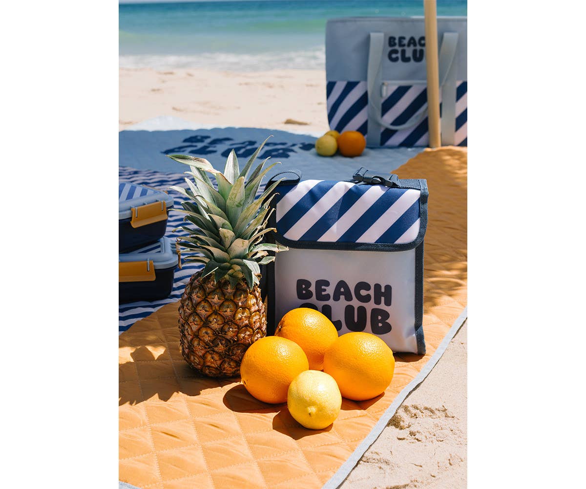 Insulated Lunch Bag Stripes Blues & Beyond