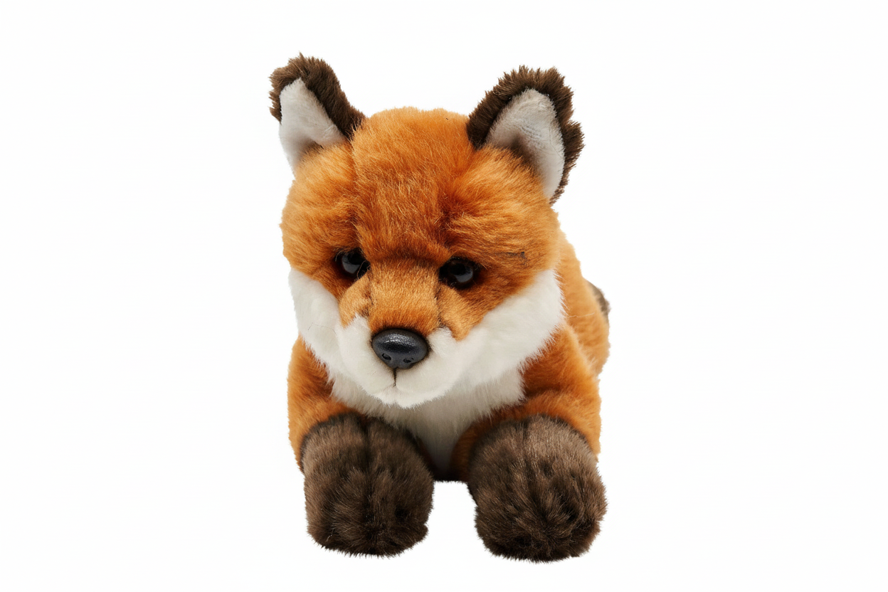 Rotfuchs-Plüschtier, liegend