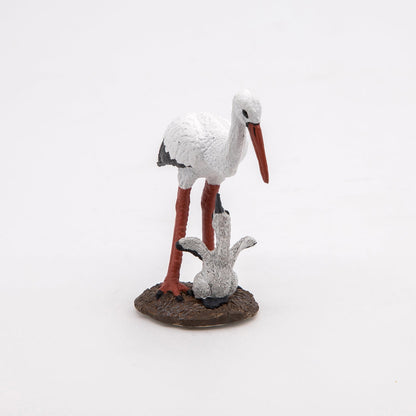 Figurine Cigogne et son bébé