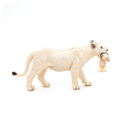 Figurine Lionne blanche avec lionceau