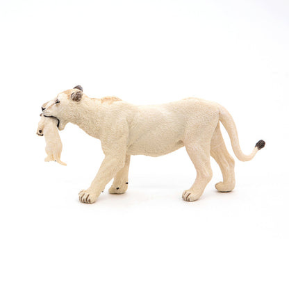 Figurine Lionne blanche avec lionceau