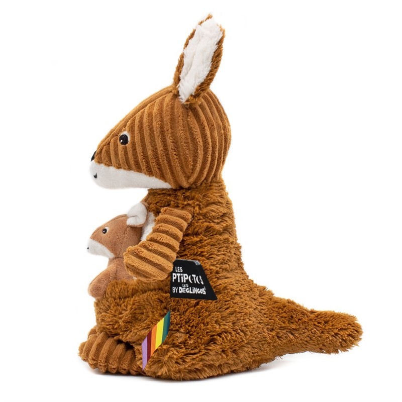 Peluche kangourou Allezou maman et son bébé cassonade – Les Ptipotos – vue 4
