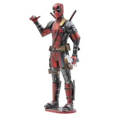 MetalEarth: MARVEL/DEADPOOL 7,62x4,06x15cm, maquette 3D en métal avec 3.5 feuilles multicolorées, sur carte 12x17cm, 14+