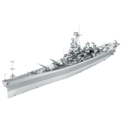 MetalEarth: ICONX - USS MISSOURI 30,5x3,8x8,25cm, maquette 3D en métal avec 3 feuilles, en boîte 13,5x22x2cm, 14+