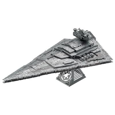 MetalEarth: ICONX - STAR WARS/IMPERIAL STAR DESTROYER 17.09x9.73x7.39cm, maquette 3D en métal avec 2.5 feuilles multicolorées, en boîte 13,5x22x2cm, 14+