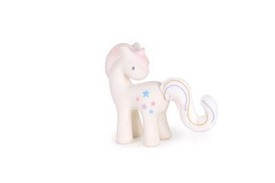 Tikiri Contes de Fées: LICORNE Barbe à Papa 13cm, en caoutchouc naturel et coton, en boîte fenêtre, 0+