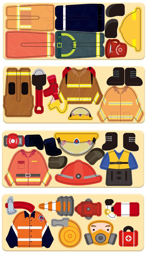 Boîte De Puzzle Magnétique - Pompier