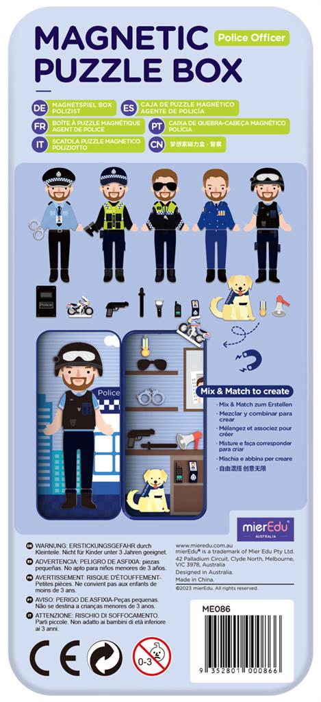 Magnetische Puzzlebox - Polizist