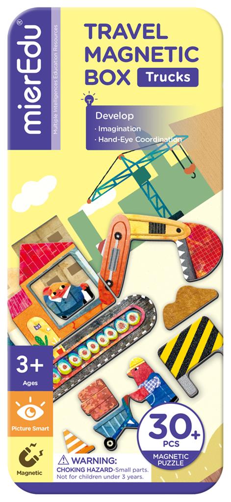 Boîte De Puzzle Magnétique - Camions