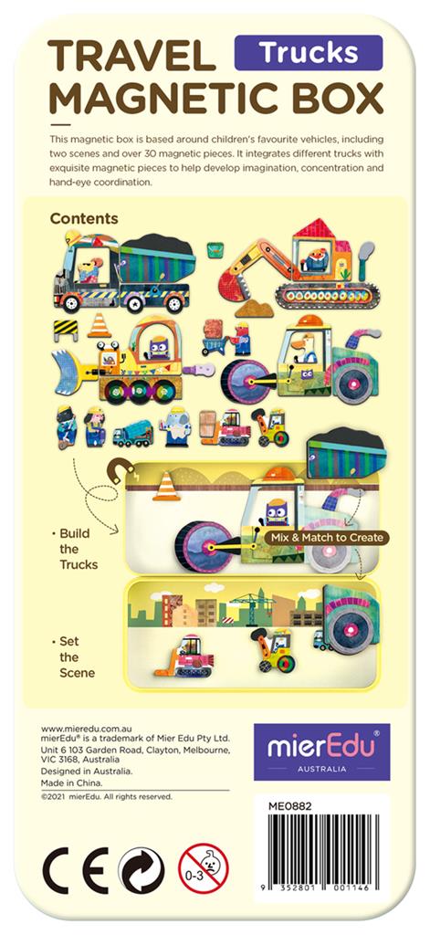 Boîte De Puzzle Magnétique - Camions