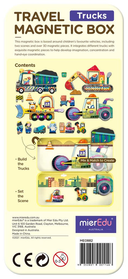 Boîte De Puzzle Magnétique - Camions