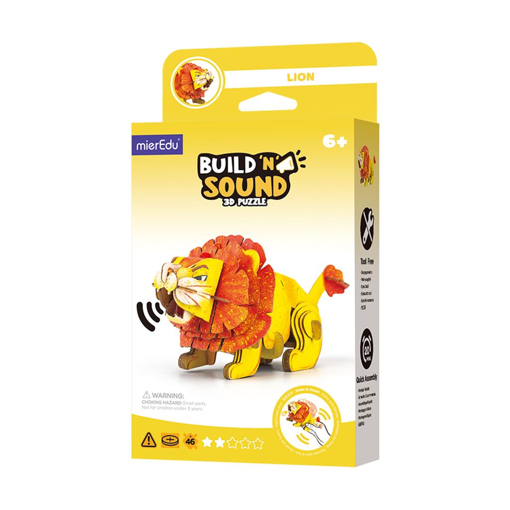 Puzzle 3D Construction - Lion