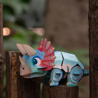 3D Puzzle Construction - Triceratops