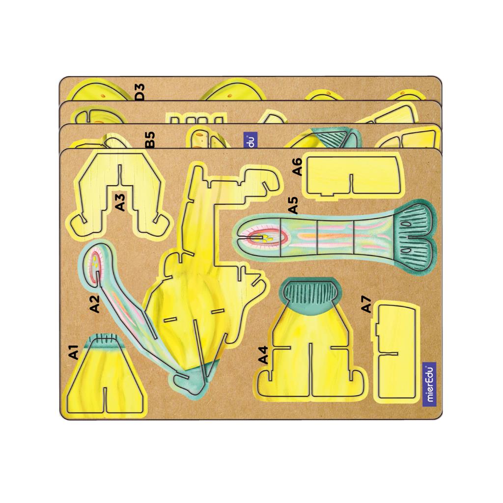 3D Puzzle Construction - Parasaurolophus