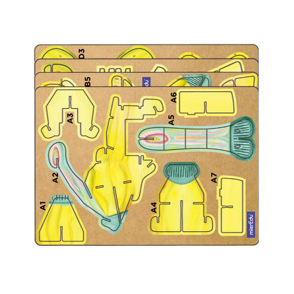 3D Puzzle Construction - Parasaurolophus