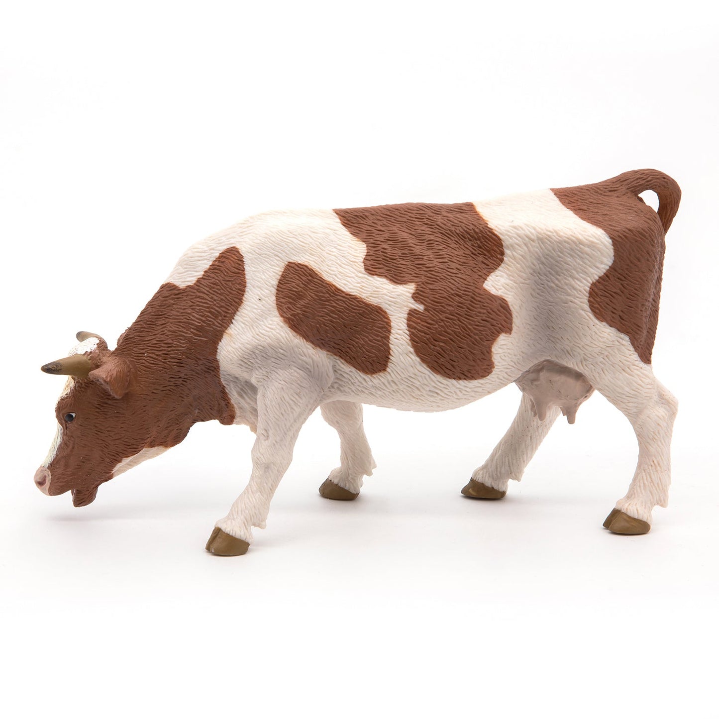 Figurine Vache simmental broutant