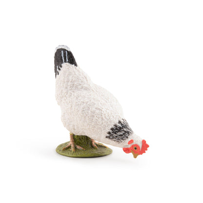 Figurine Poule blanche picorant