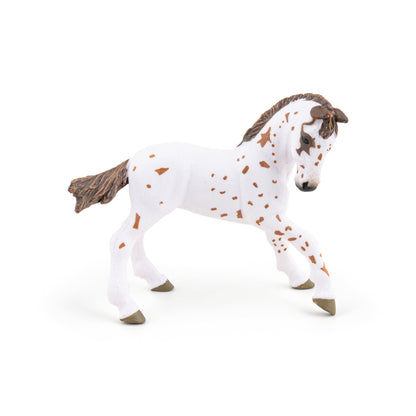 Figurine Poulain appaloosa brun