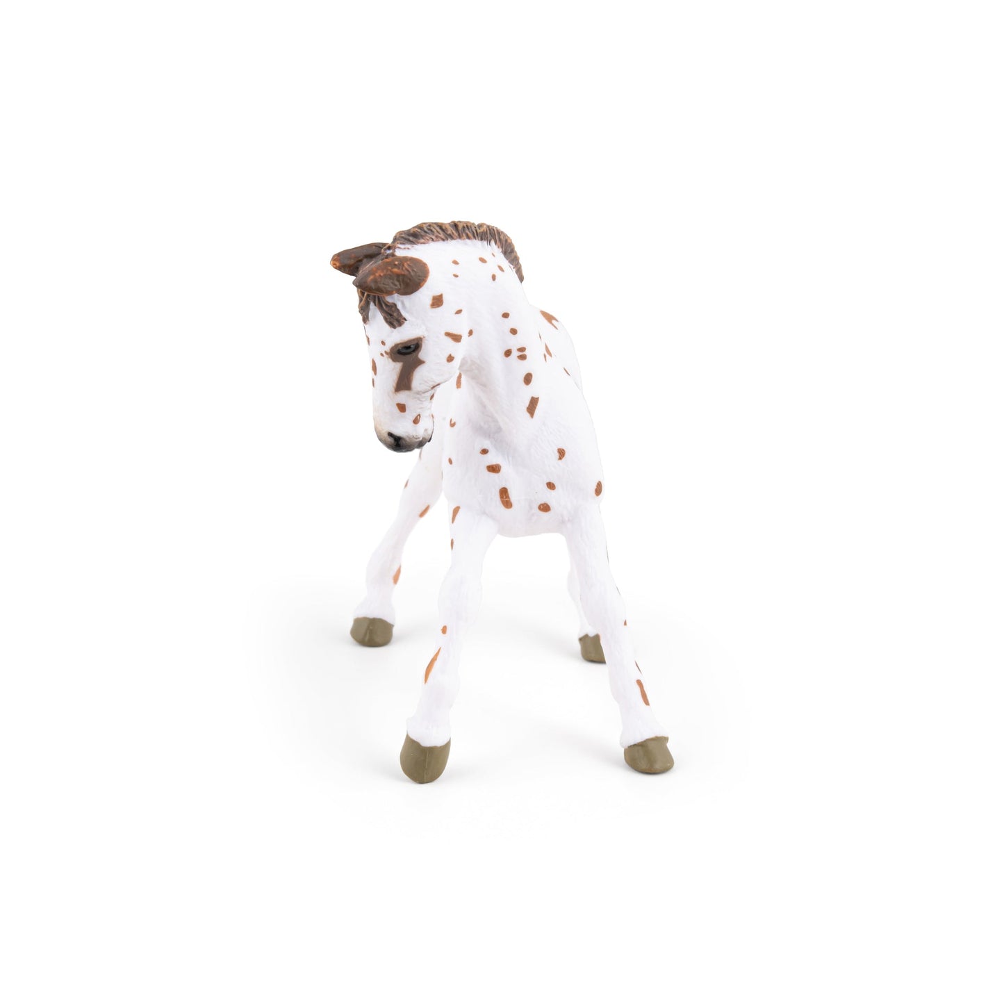 Figurine Poulain appaloosa brun