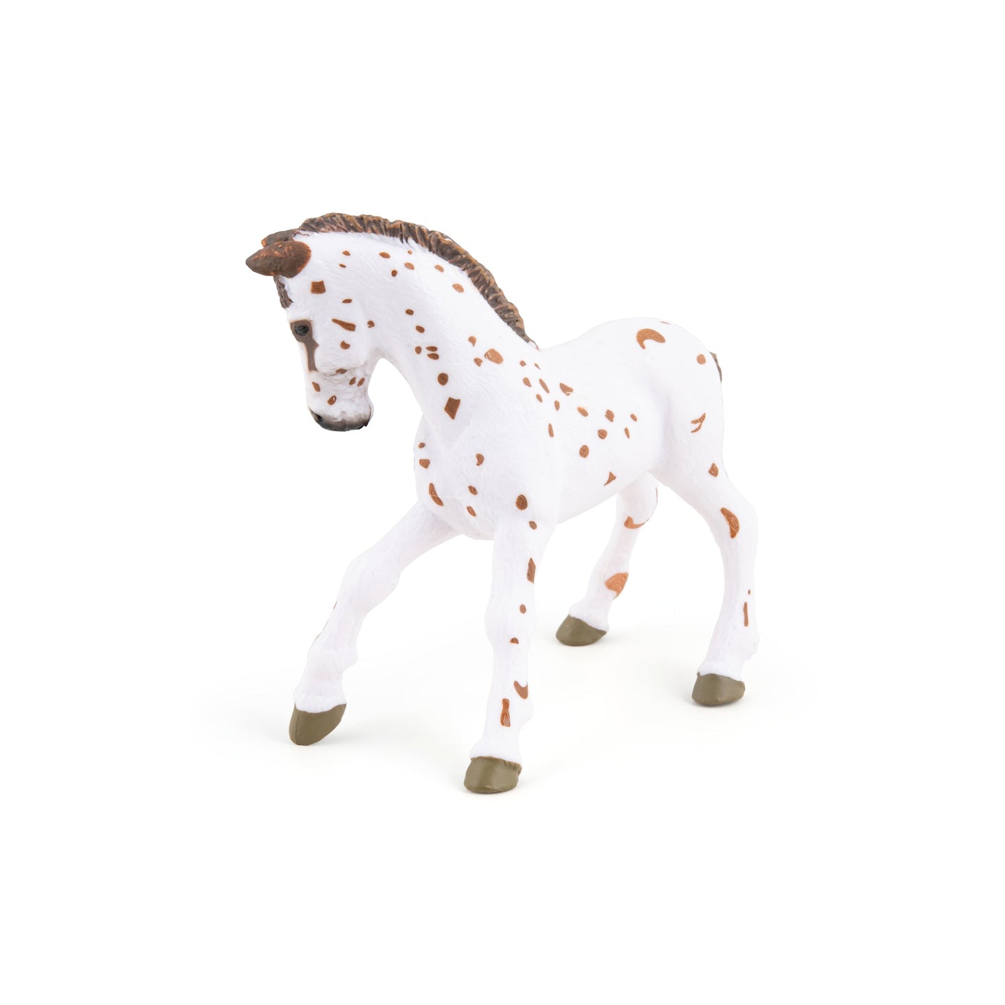 Figurine Poulain appaloosa brun