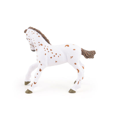 Figurine Poulain appaloosa brun