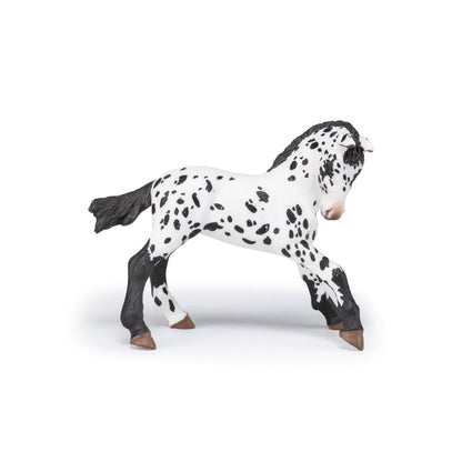 Figurine Poulain appaloosa noir