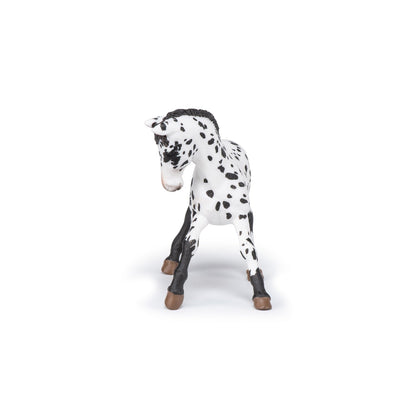 Figurine Poulain appaloosa noir
