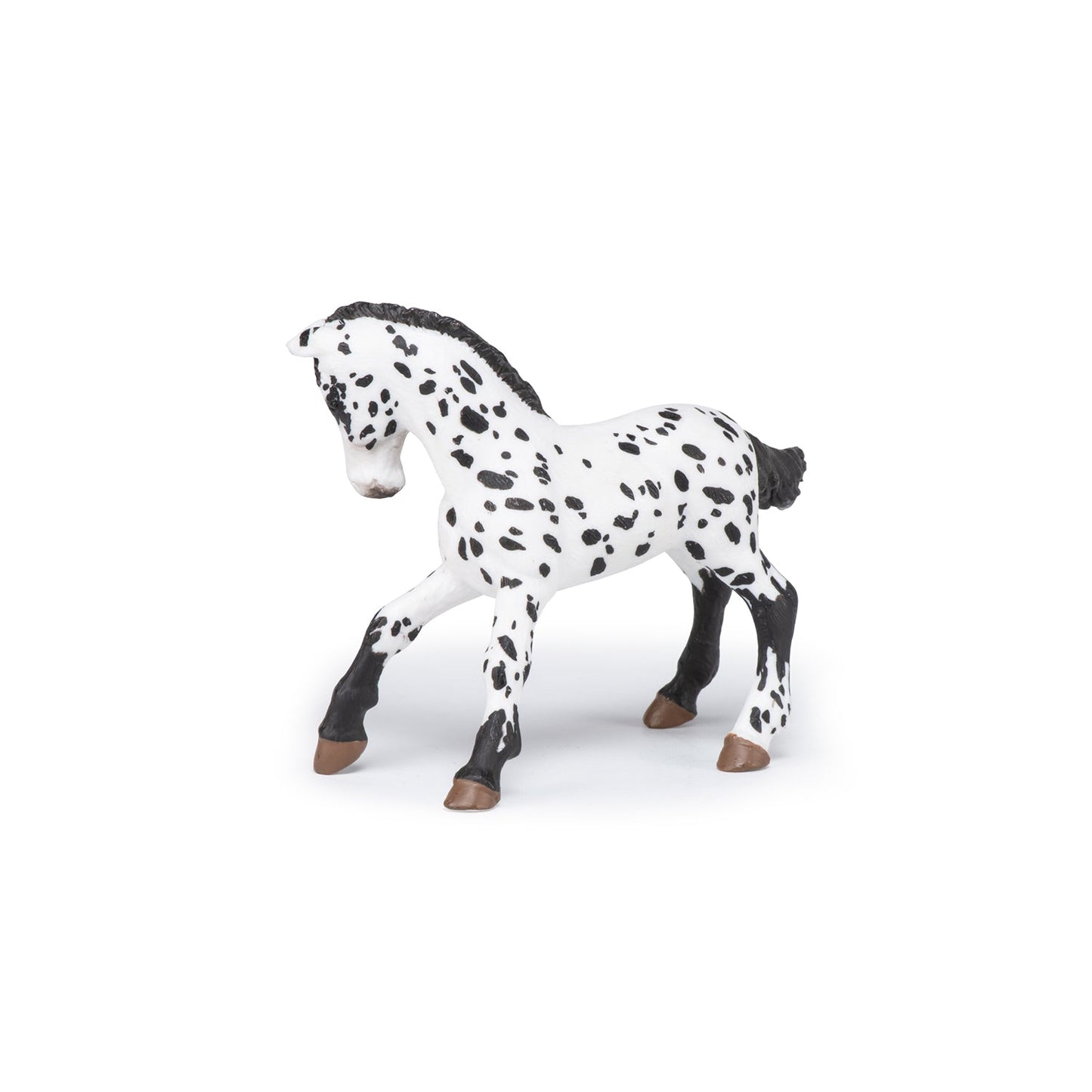 Figurine Poulain appaloosa noir