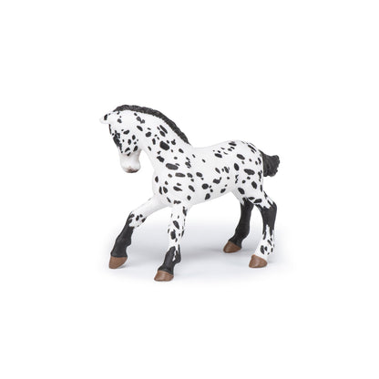 Figurine Poulain appaloosa noir