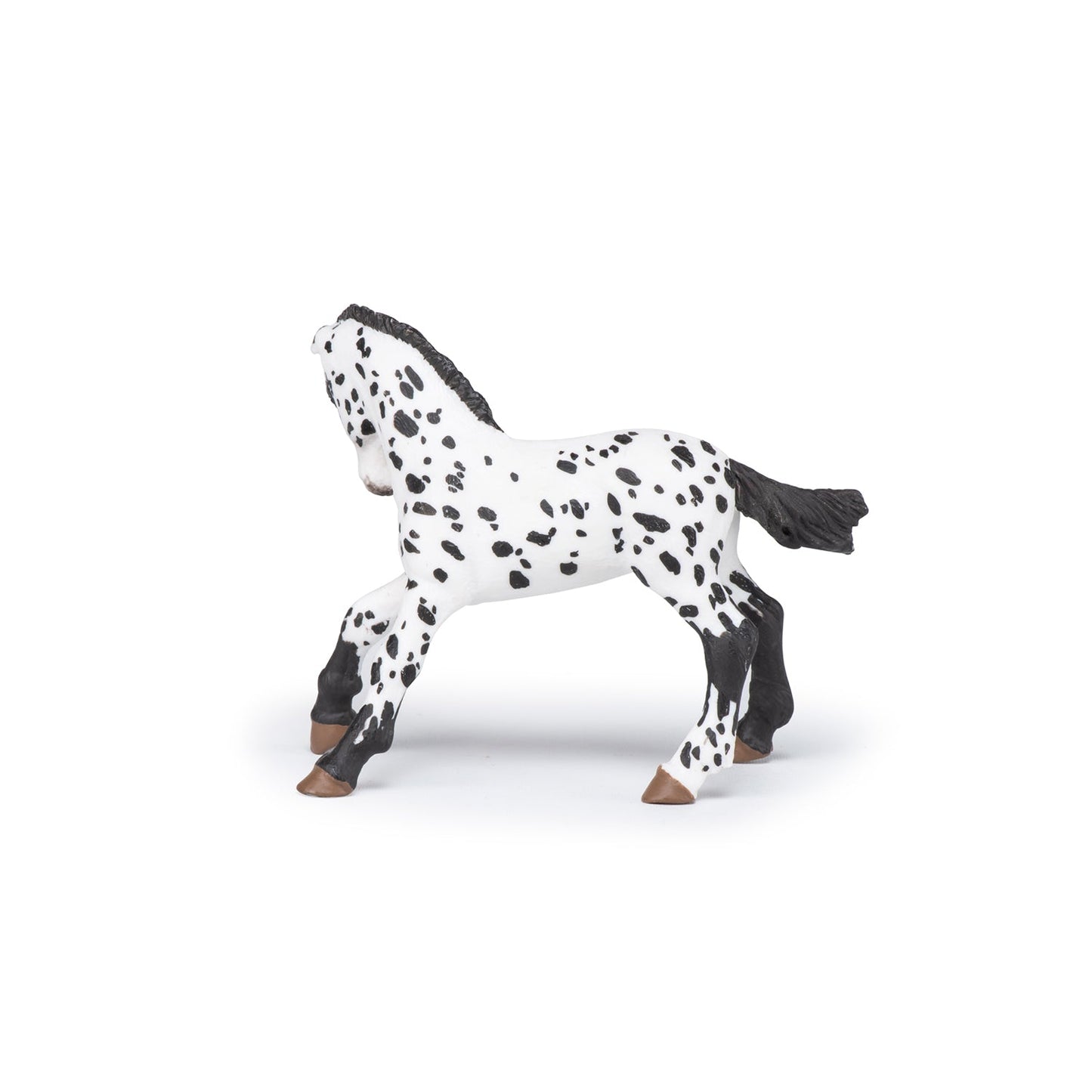 Figurine Poulain appaloosa noir