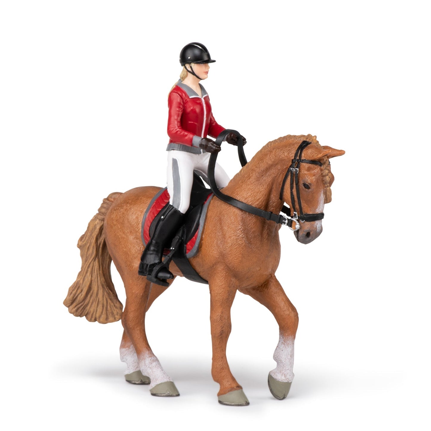Figurine Cheval de promenade et sa cavalière