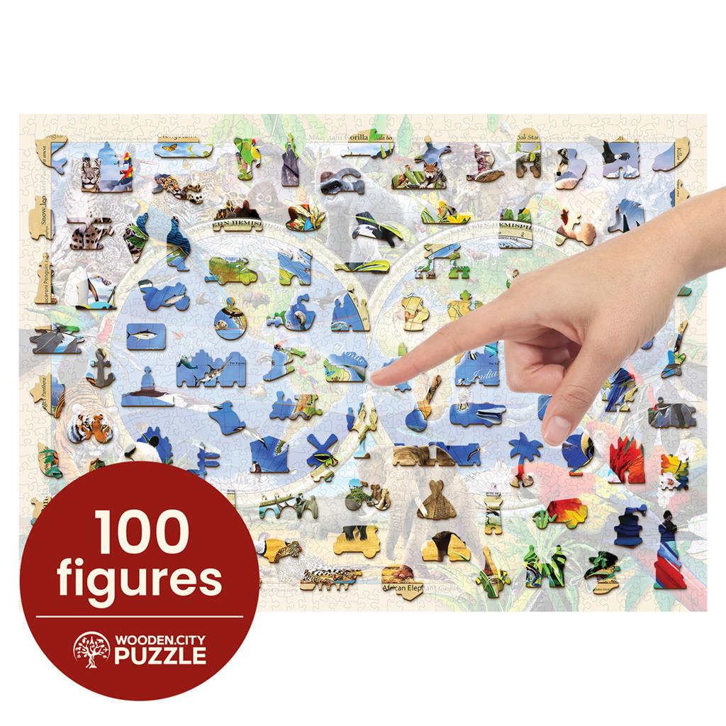 Puzzle - Karte des Tierreichs