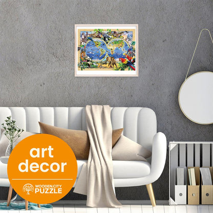 Puzzle - Karte des Tierreichs