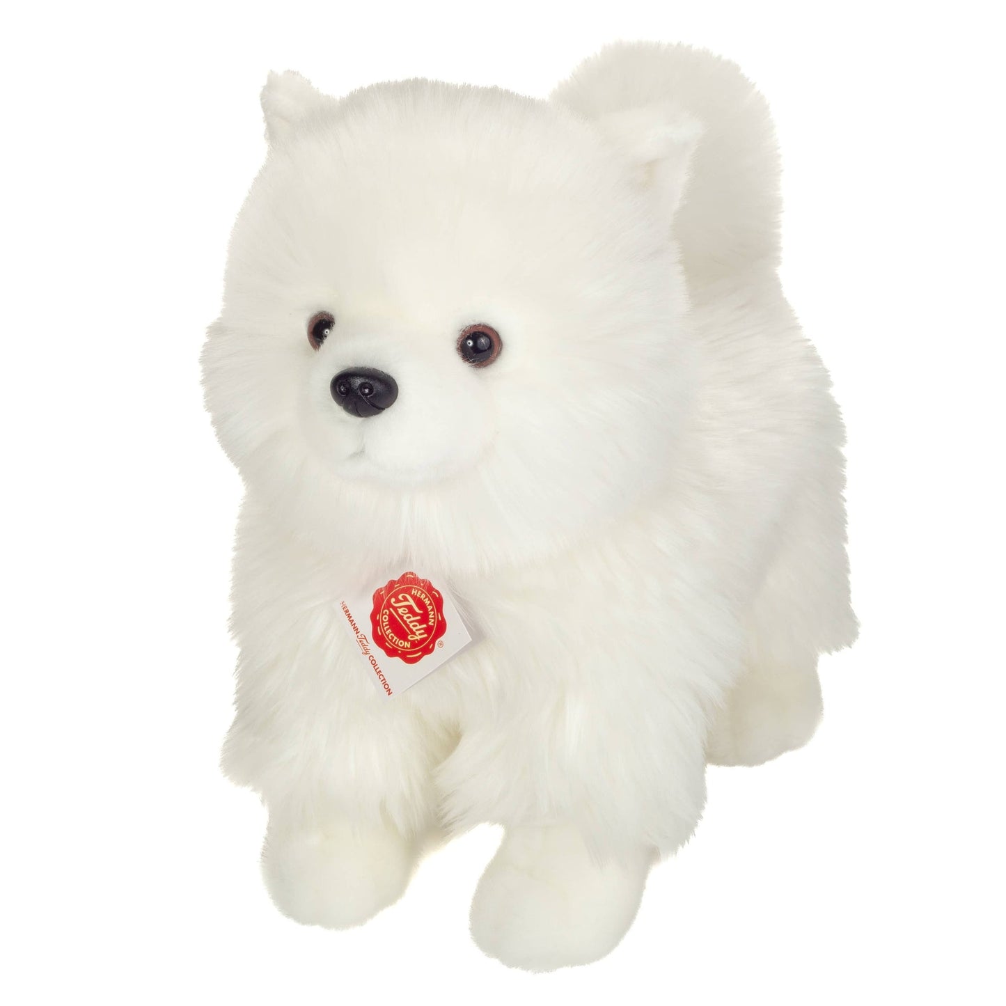 Standing White Spitz Plush