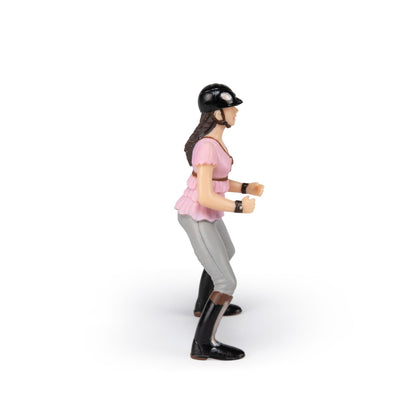 Figurine Cavalière fashion rose