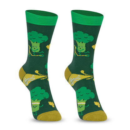 Sportsocken für Kinder mit Brokkoli-Motiv
