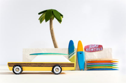 Candycar World Holzauto – Kombi mit Surfbrett