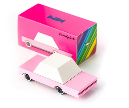 Candycar World Wooden Car - Pink Sedan