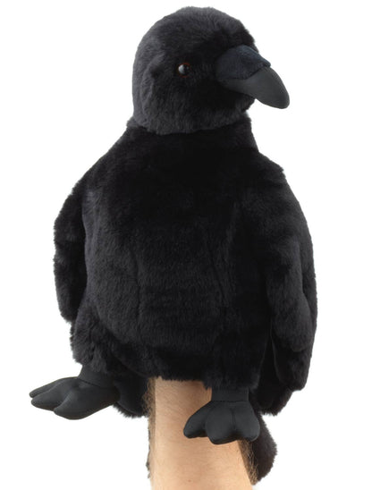 Marionnette à main en forme de corbeau, à tête pivotante, 31 cm, jouet en peluche Uni Toys