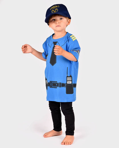 T-shirt Police en coton biologique 110-116 cl 4-6 ans