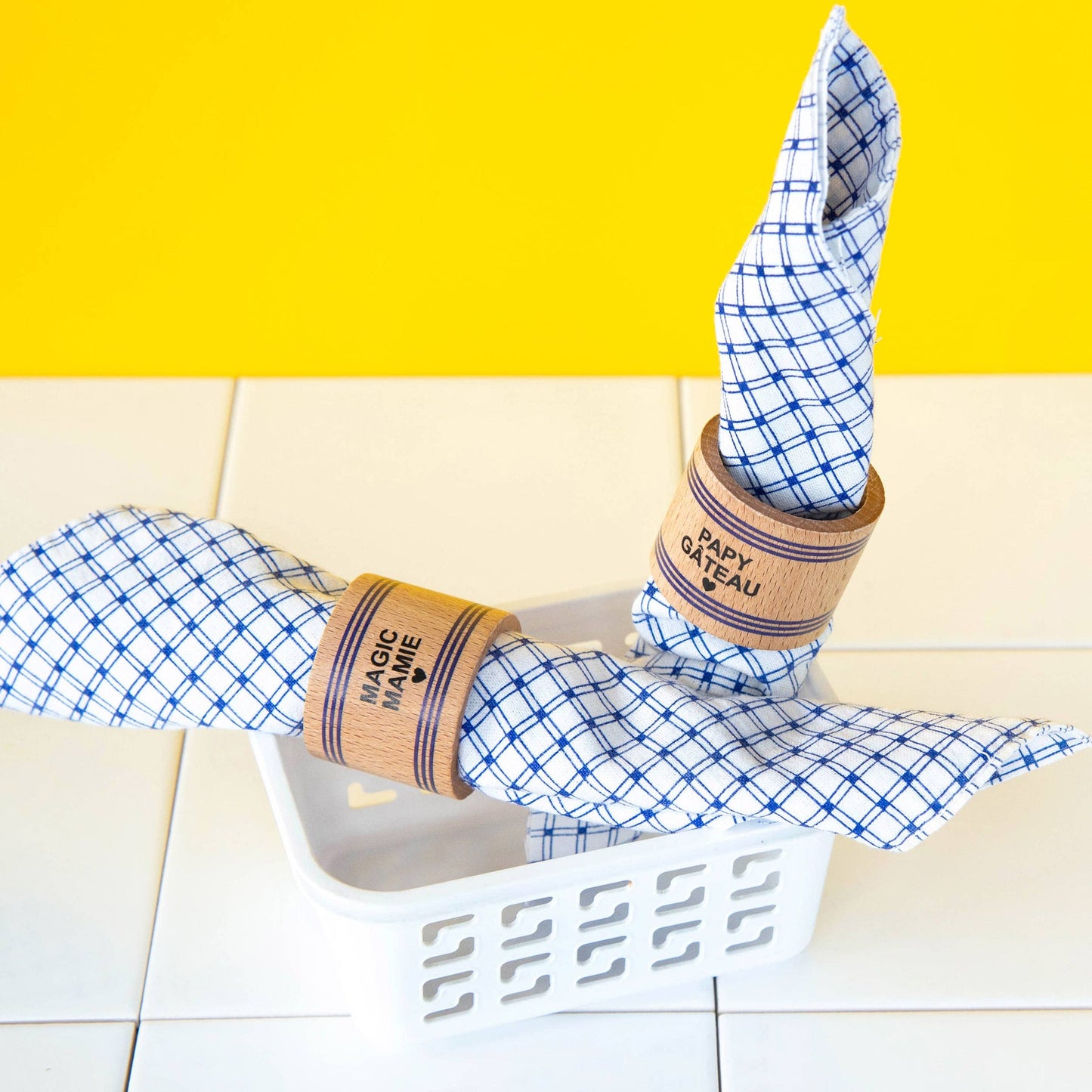 Serviettenringe aus Holz – Familienkollektion