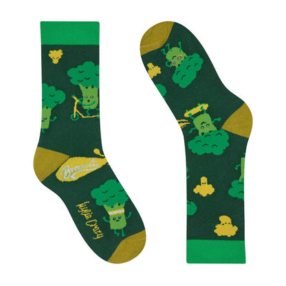 Sportsocken für Kinder mit Brokkoli-Motiv