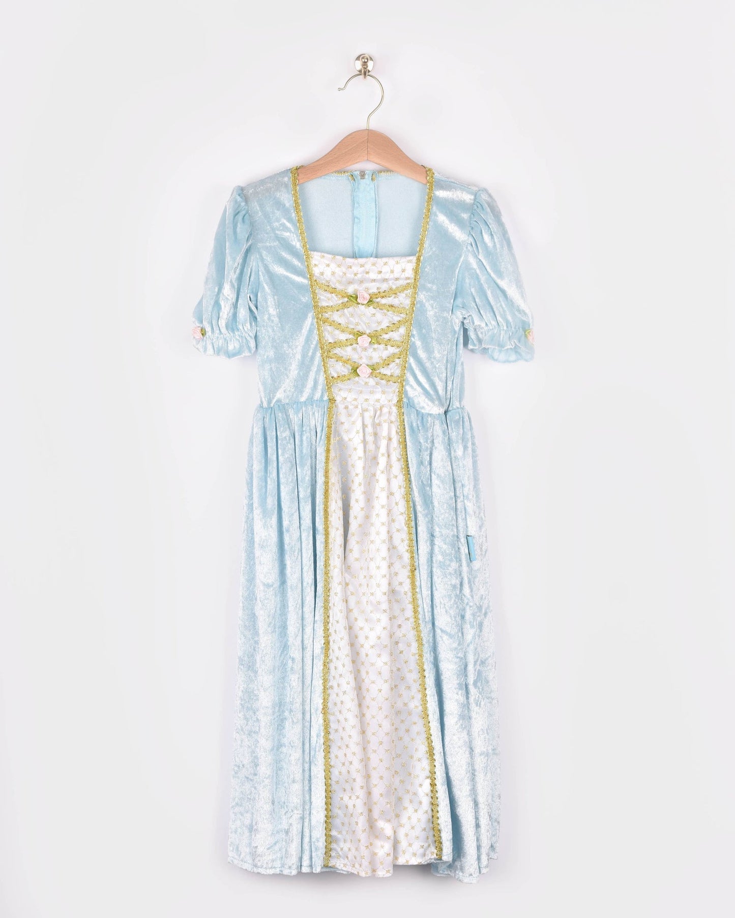 Robe de princesse en velours bleu clair 110-116 cm 4-6 ans
